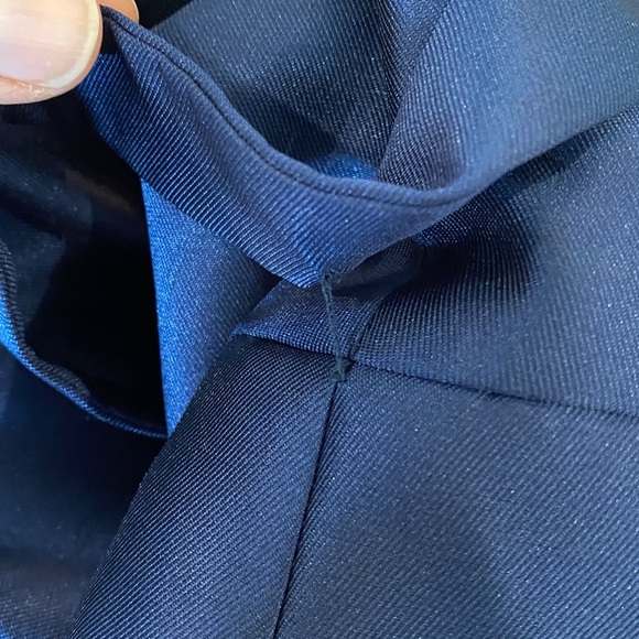 Alfred Sung Midnight Blue Strapless High/Low Ballgown D699S - Picture 8 of 8